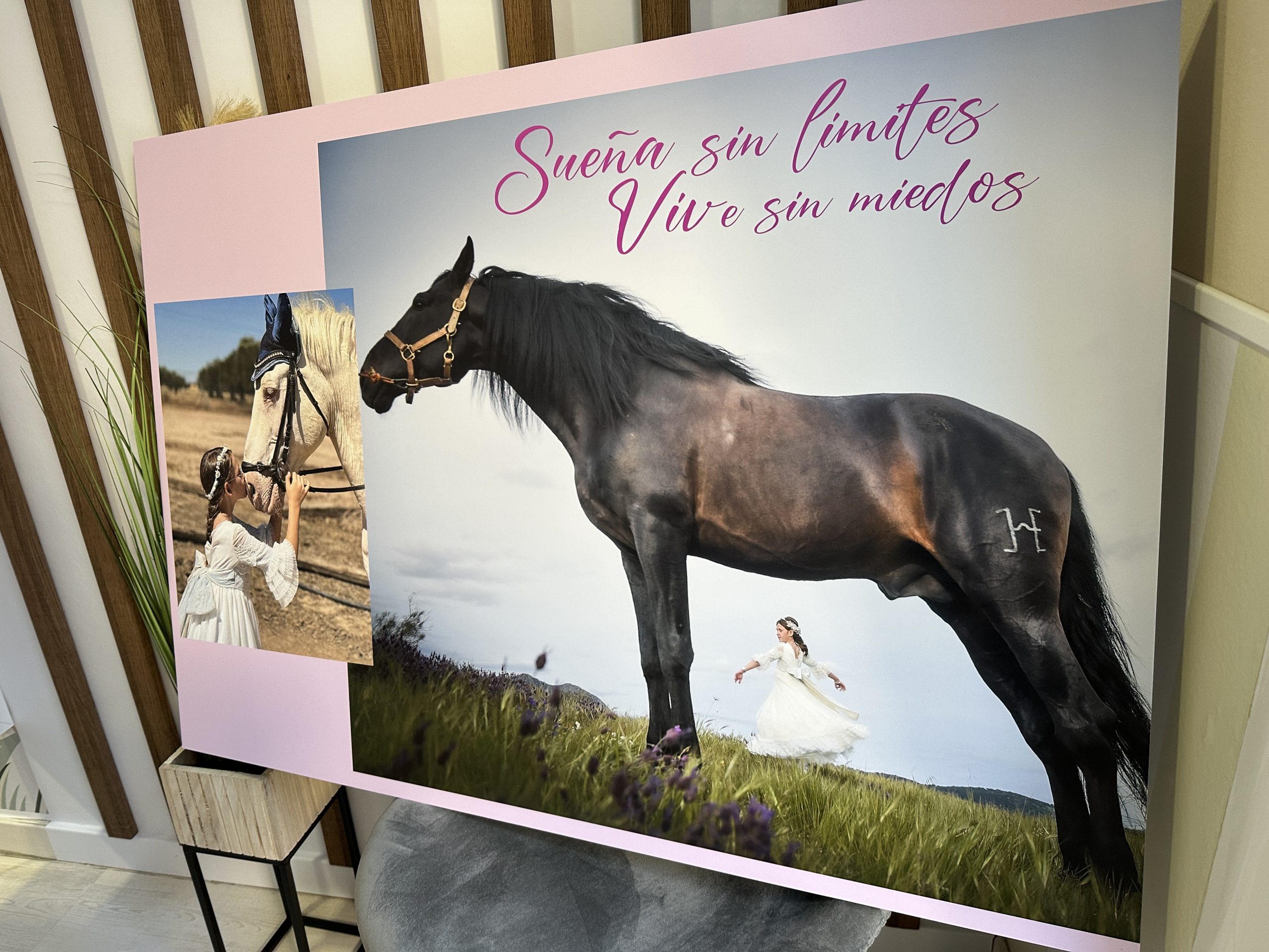 Foto sobre cartón pluma rectangular